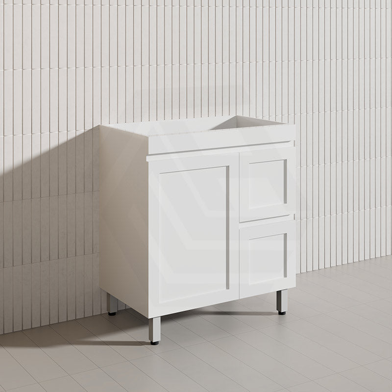 750mm Miami Plywood Freestanding Vanity Matt White Shaker Hampton Style