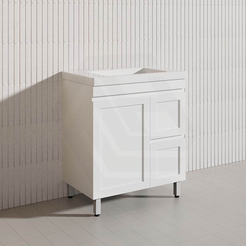 750mm Miami Plywood Freestanding Vanity Matt White Shaker Hampton Style