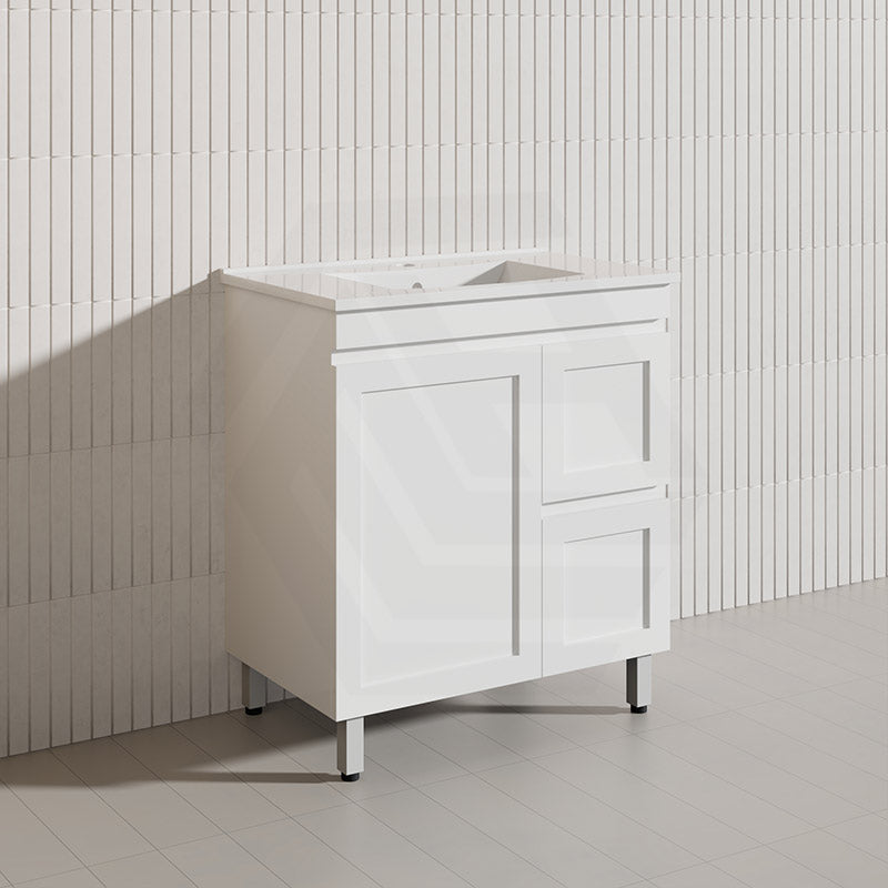 750mm Miami Plywood Freestanding Vanity Matt White Shaker Hampton Style