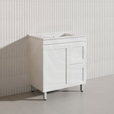 750mm Miami Plywood Freestanding Vanity Matt White Shaker Hampton Style