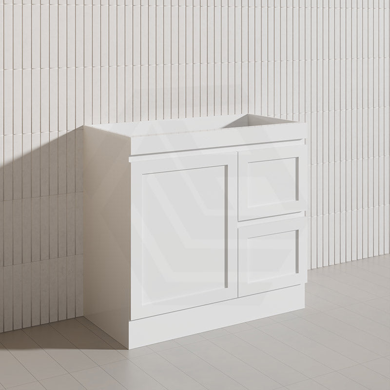 900mm Miami Plywood Freestanding Vanity Matt White Shaker Hampton Style