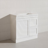 900mm Miami Plywood Freestanding Vanity Matt White Shaker Hampton Style
