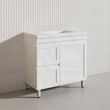 900mm Miami Plywood Freestanding Vanity Matt White Shaker Hampton Style