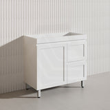 900mm Miami Plywood Freestanding Vanity Matt White Shaker Hampton Style