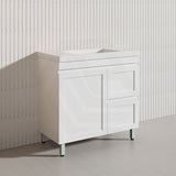 900mm Miami Plywood Freestanding Vanity Matt White Shaker Hampton Style
