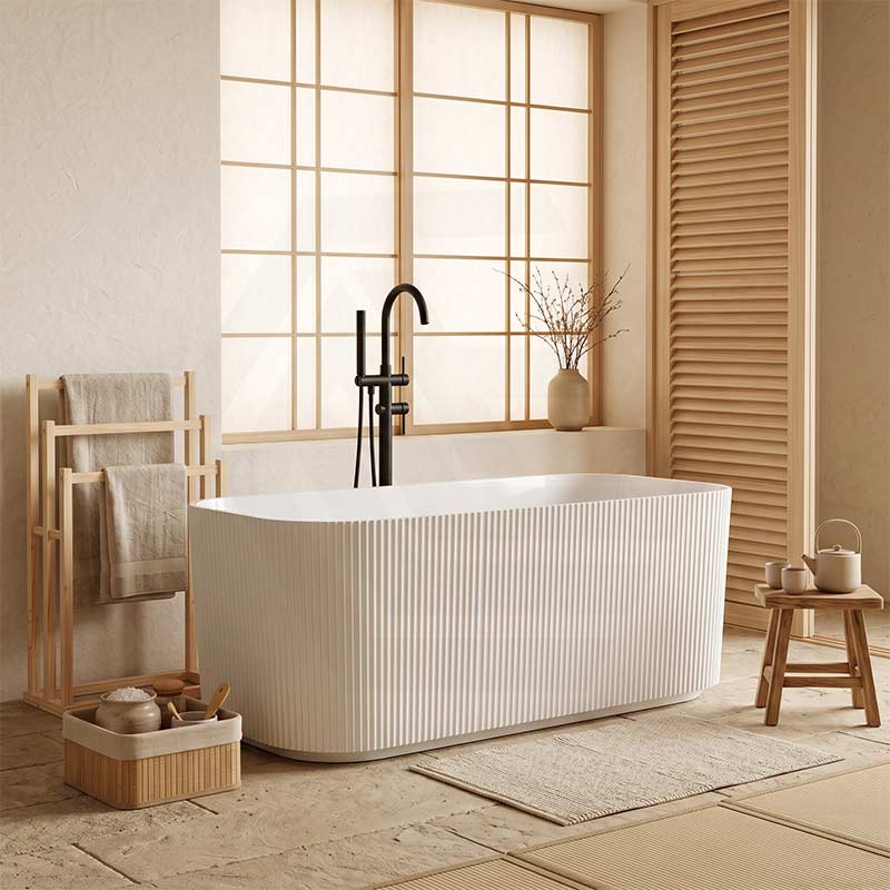 ABS Milano Freestanding Rectangular Bathtub NO Overflow 1500/1700mm - Variant Colour Available