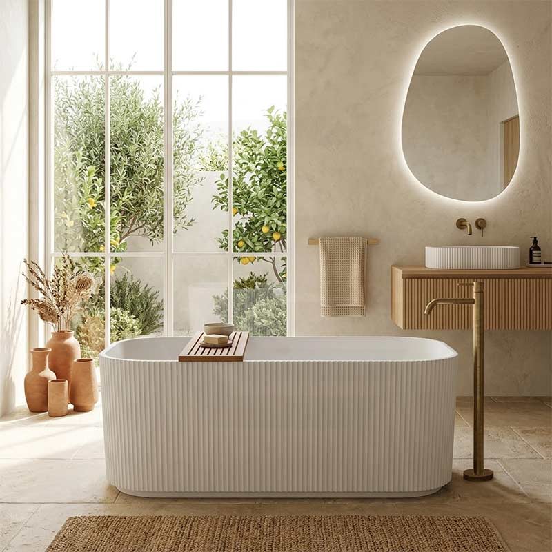ABS Milano Freestanding Rectangular Bathtub NO Overflow 1500/1700mm - Variant Colour Available