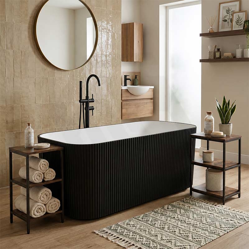 ABS Milano Freestanding Rectangular Bathtub NO Overflow 1500/1700mm - Variant Colour Available