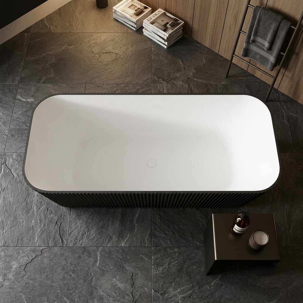 ABS Milano Freestanding Rectangular Bathtub NO Overflow 1500/1700mm - Variant Colour Available