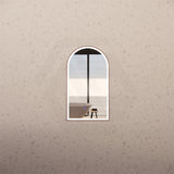 450x800mm Arch Brushed Copper Framed LED Mirror Touch Sensor