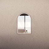 600x900mm Arch Brushed Copper Framed LED Mirror Touch Sensor