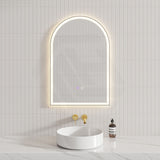 450/600mm Arch Framed LED Mirror Touch Sensor Variant Colour Available