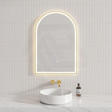 450/600mm Arch Framed LED Mirror Touch Sensor Variant Colour Available