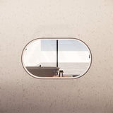 1200x700mm Oval Brushed Copper Framed LED Mirror Touch Sensor Horizontal Only