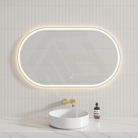 450/600/900/1200/1500mm Oval Framed LED Mirror Touch Sensor Vertical/Horizontal Variant Colour Available