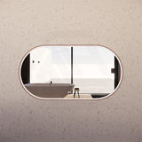 1500x800mm Oval Brushed Copper Framed LED Mirror Touch Sensor Horizontal Only