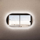 1500x800mm Oval Brushed Copper Framed LED Mirror Touch Sensor Horizontal Only
