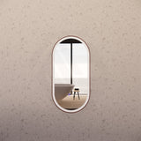450x900mm Oval Brushed Copper Framed LED Mirror Touch Sensor Vertical Only