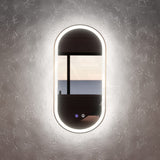 450x900mm Oval Gold Framed Vertical LED Mirror
