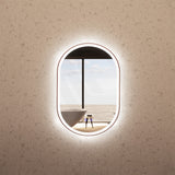 600x900mm Oval Brushed Copper Framed LED Mirror Touch Sensor Vertical or Horizontal