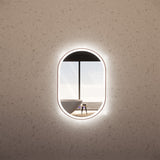 600x900mm Oval Brushed Copper Framed LED Mirror Touch Sensor Vertical or Horizontal