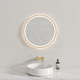600/800mm Round Framed LED Mirror with Easy Hooks and Dimmer Variant Colour Available
