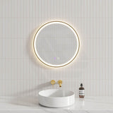 600/800mm Round Framed LED Mirror with Easy Hooks and Dimmer Variant Colour Available