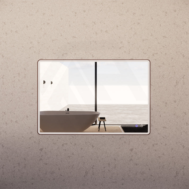 800x1200mm Rectangle Brushed Copper Framed LED Mirror Touch Sensor Vertical/Horizontal