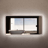 800x1500mm Rectangle Brushed Copper Framed LED Mirror Touch Sensor Horizontal Only