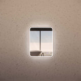 600x750mm Rectangle Brushed Copper Framed LED Mirror Touch Sensor Vertical/Horizontal