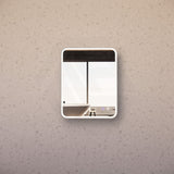 750/800/900/1200Mm Rectangle Brushed Nickel Framed Led Mirror Touch Sensor Horizontal/Vertical
