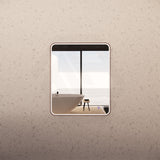 750x900mm Rectangle Brushed Copper Framed LED Mirror Touch Sensor Vertical/Horizontal