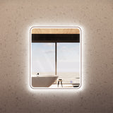 750x900mm Rectangle Brushed Copper Framed LED Mirror Touch Sensor Vertical/Horizontal