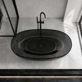 Noto Transparent Oval Shape Freestanding Bathtub NO Overflow 1500/1700mm - Custom Colours