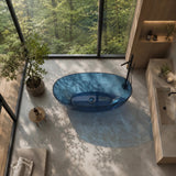 Noto Transparent Oval Shape Freestanding Bathtub NO Overflow 1500/1700mm - Custom Colours