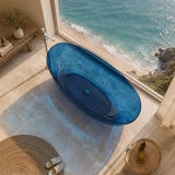 Noto Transparent Oval Shape Freestanding Bathtub NO Overflow 1500/1700mm - Custom Colours