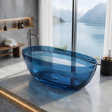 Noto Transparent Oval Shape Freestanding Bathtub NO Overflow 1500/1700mm - Custom Colours