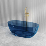 Noto Transparent Oval Shape Freestanding Bathtub NO Overflow 1500/1700mm - Custom Colours