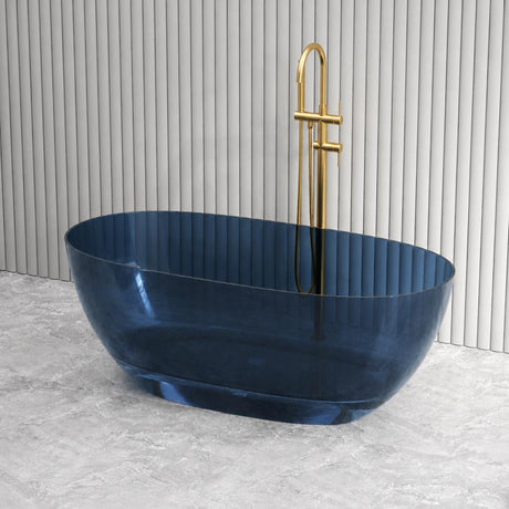 Noto Transparent Oval Shape Freestanding Bathtub NO Overflow 1500/1700mm - Custom Colours