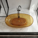 Noto Transparent Oval Shape Freestanding Bathtub NO Overflow 1500/1700mm - Custom Colours