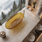 Noto Transparent Oval Shape Freestanding Bathtub NO Overflow 1500/1700mm - Custom Colours