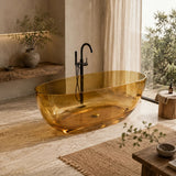 Noto Transparent Oval Shape Freestanding Bathtub NO Overflow 1500/1700mm - Custom Colours