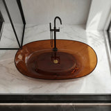 Noto Transparent Oval Shape Freestanding Bathtub NO Overflow 1500/1700mm - Custom Colours
