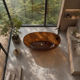 Noto Transparent Oval Shape Freestanding Bathtub NO Overflow 1500/1700mm - Custom Colours