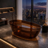 Noto Transparent Oval Shape Freestanding Bathtub NO Overflow 1500/1700mm - Custom Colours
