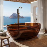 Noto Transparent Oval Shape Freestanding Bathtub NO Overflow 1500/1700mm - Custom Colours