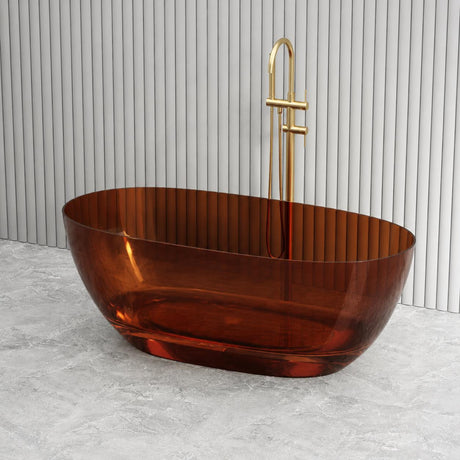 Noto Transparent Oval Shape Freestanding Bathtub NO Overflow 1500/1700mm - Custom Colours