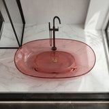 Noto Transparent Oval Shape Freestanding Bathtub NO Overflow 1500/1700mm - Custom Colours