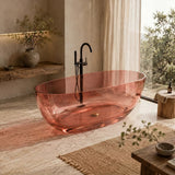 Noto Transparent Oval Shape Freestanding Bathtub NO Overflow 1500/1700mm - Custom Colours