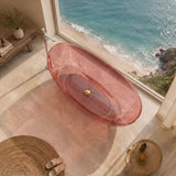 Noto Transparent Oval Shape Freestanding Bathtub NO Overflow 1500/1700mm - Custom Colours
